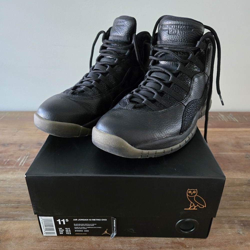 Air Jordan Retro OVO Black Sneakers